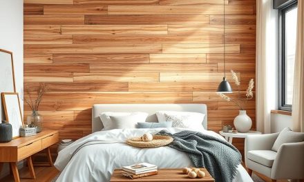 Drewniana ściana w sypialni: inspiracje, aranżacja i efekty wizualne