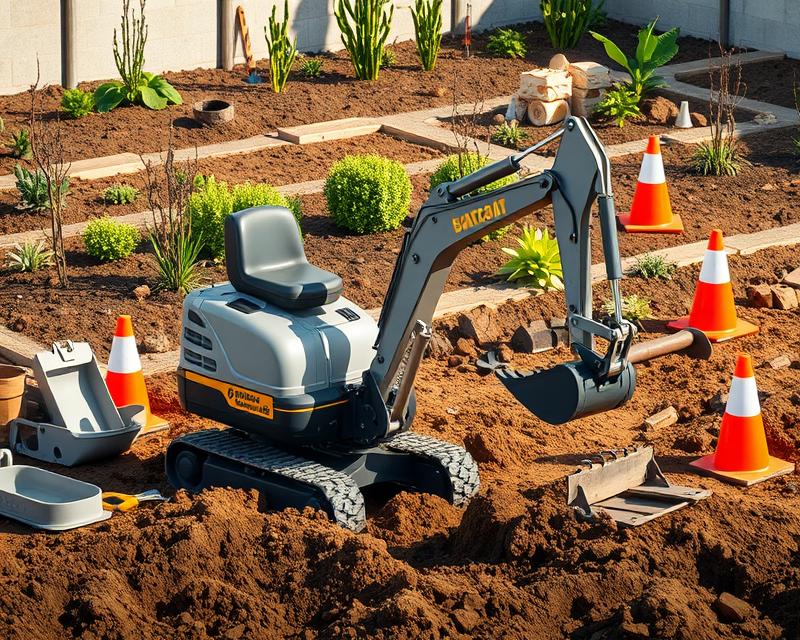 Prace z minikoparką: zastosowania, akcesoria i wynajem