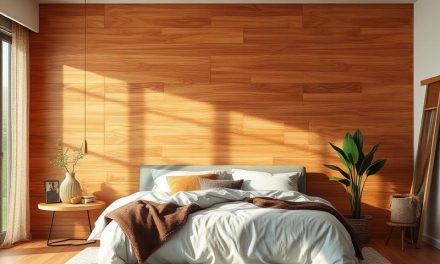 Drewniana ściana do sypialni: inspiracje, materiały i aranżacje