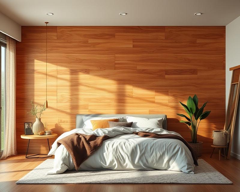 Drewniana ściana do sypialni: inspiracje, materiały i aranżacje