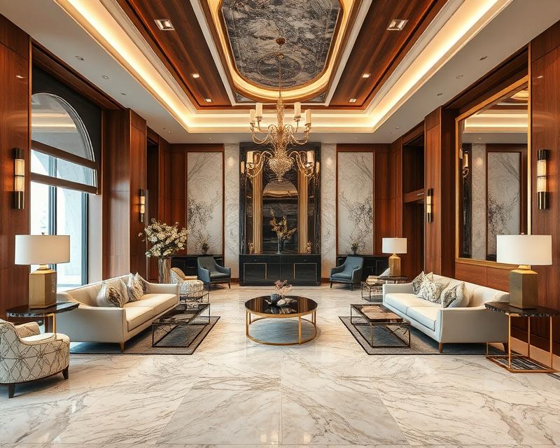 Luksusowe wnętrza i aranżacje: trendy, materiały i technologie