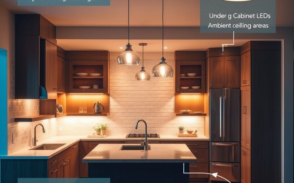 Sceny świetlne w kuchni: jak zaplanować oświetlenie dla funkcji i atmosfery