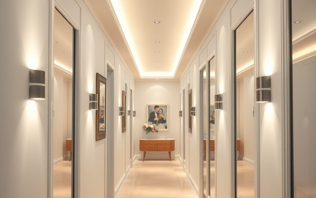 Oświetlenie wąskiego przedpokoju: jak łączyć funkcjonalność z optycznym powiększeniem przestrzeni