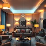 Sceny świetlne w salonie: jak zaplanować oświetlenie dostosowane do nastroju i funkcji przestrzeni