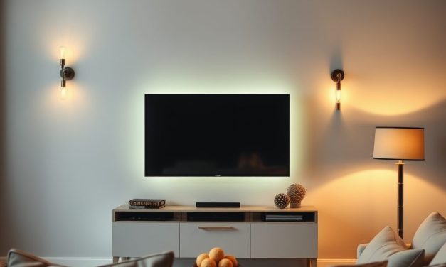 Oświetlenie przy telewizorze w salonie: jak poprawić komfort wzroku i klimat wnętrza